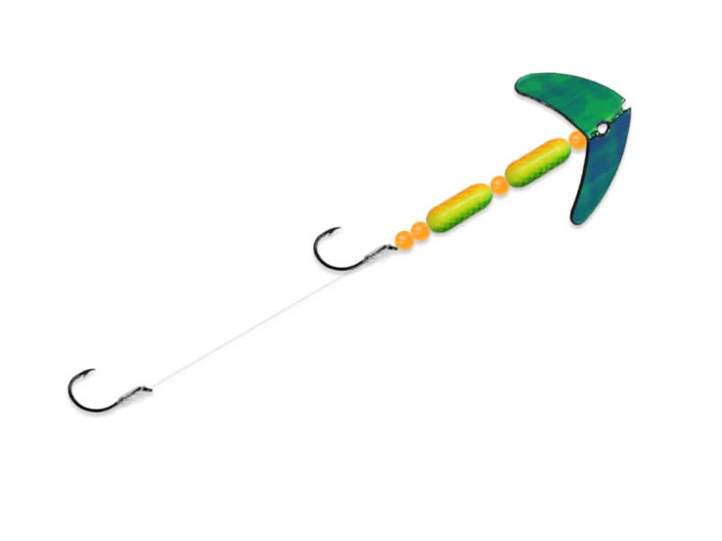 chevy chase fishing lure Cha Cha Crawler Chartreuse Black Tiger/Chartreuse Green Scale / 4