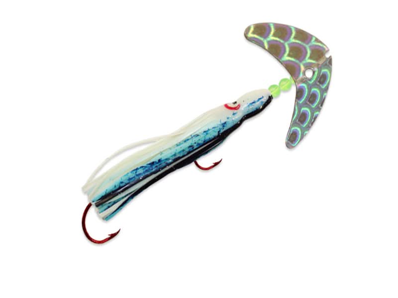 canadian salmon fishing lures BubbleDart Long 'Green Racer' Trolling Stickbait The superior action of the 2.8 Smile Blade eliminates the need for other attractors HELIN F-4 FLATFISH WHITE RED