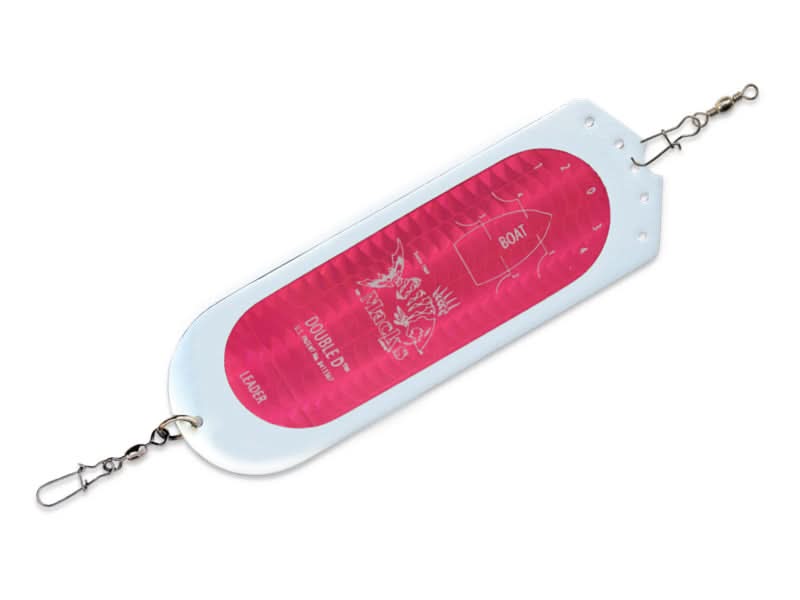 dodgers fishing lures Macks Double D Dodger Lure, 7.6", Pink