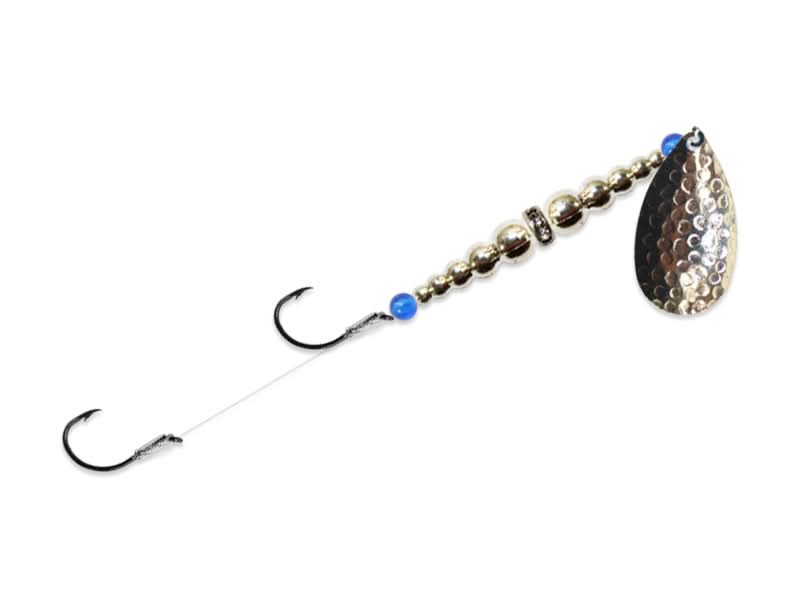 black and yellow aggravator double blade fishing lure Double Whammy Classic Original Nickel/Black / 6