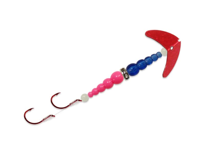 Mack's Double Whammy Kokanee Pro | Hot Pink Silver Tiger/Yellow Chartreuse/Hot Pink; 4