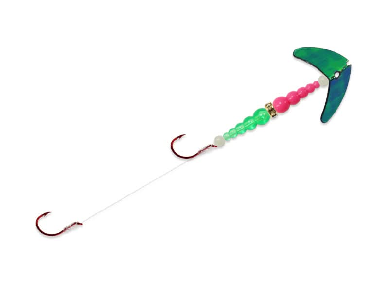 fish oil fishing lures Double Whammy Pro Series Motor Oil Mirror/Hot Pink/Green / 6