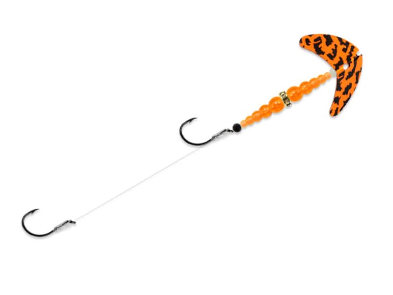 fishing bait lures walleye Mack's Double Whammy Walleye Rig Orange Black Tiger/Fire Orange