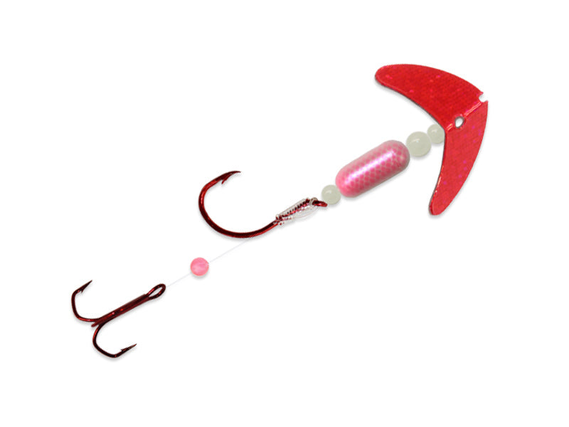 Smile Blade Shrimp Rig, Pink Sparkle/Pearl/Pink Scale