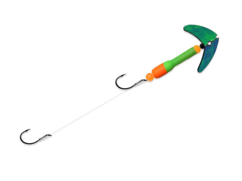 cabellas walleye fishing lures Wally Pop Crawler Motor Oil Mirror/Lime Green/Orange / J-Series 4