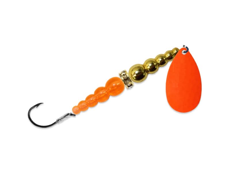 anniversary fishing lures Mack's Lure Wedding Ring Spinner Classic Series Orange Gold/Flo Fire Orange 6
