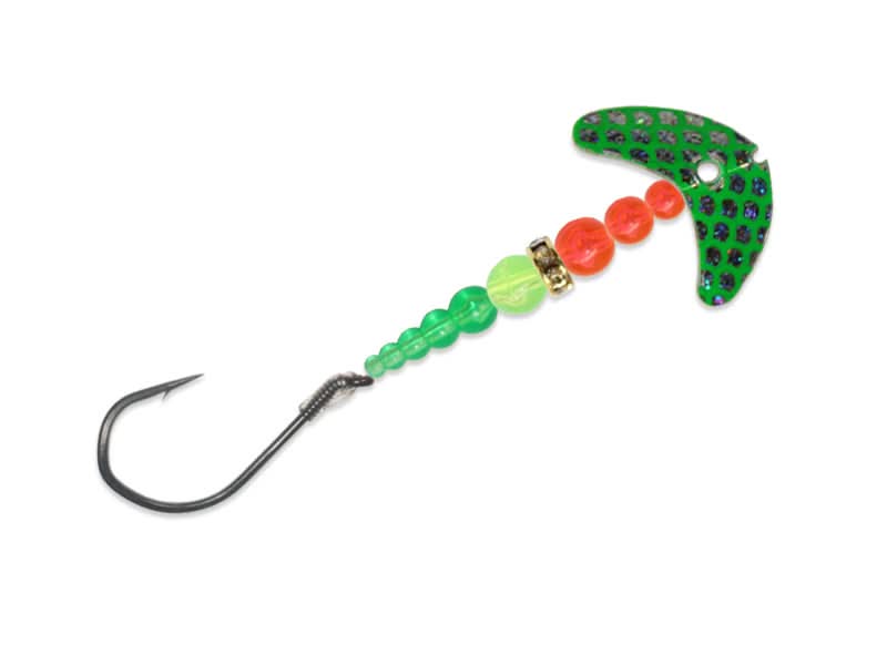 custom wedding fishing lures Wedding Ring Salmon Tech 3.5 UV Green Diamond/Orange/Chartreuse/Green / 1.1